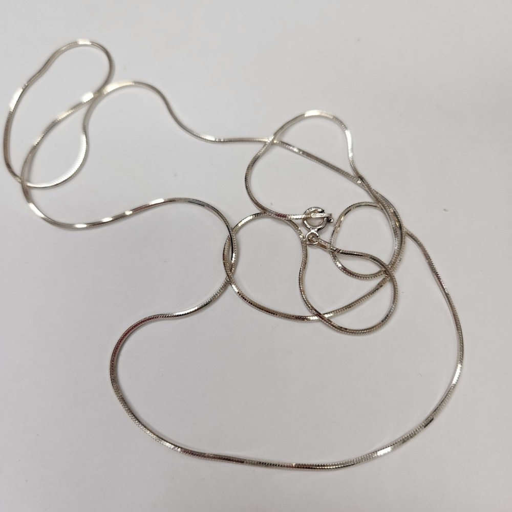Danecraft 925 Sterling Silver Signed DC Italy Chain Necklace 28" See Notes